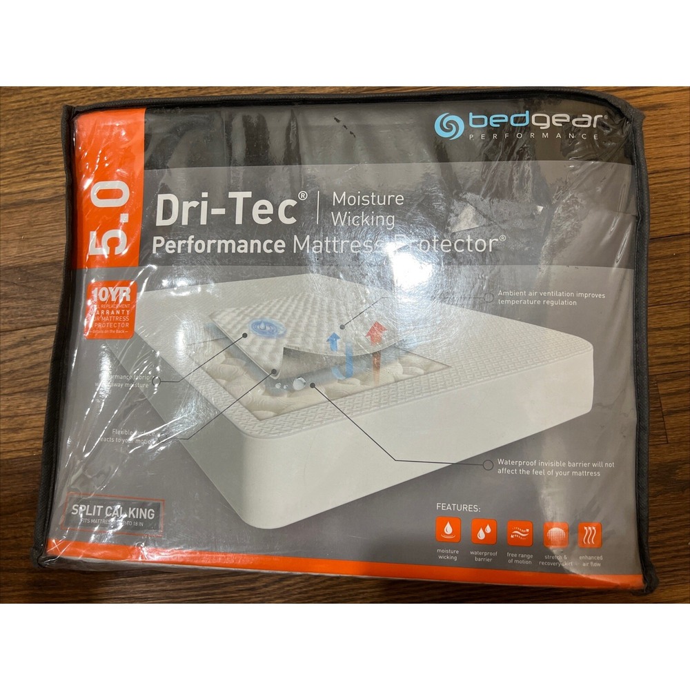 BEDGEAR Dri-Tec Performance Mattress Protector Wicking Split CALIFORNIA KING